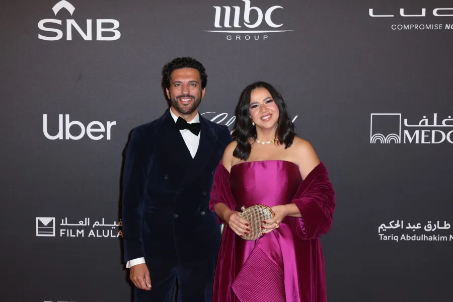 حسن الرداد وإيمي سمير غتنم - مصدر الصورة - (Photo by Hoda Davaine/Getty Imagesfor the Red Sea International Film Festival )