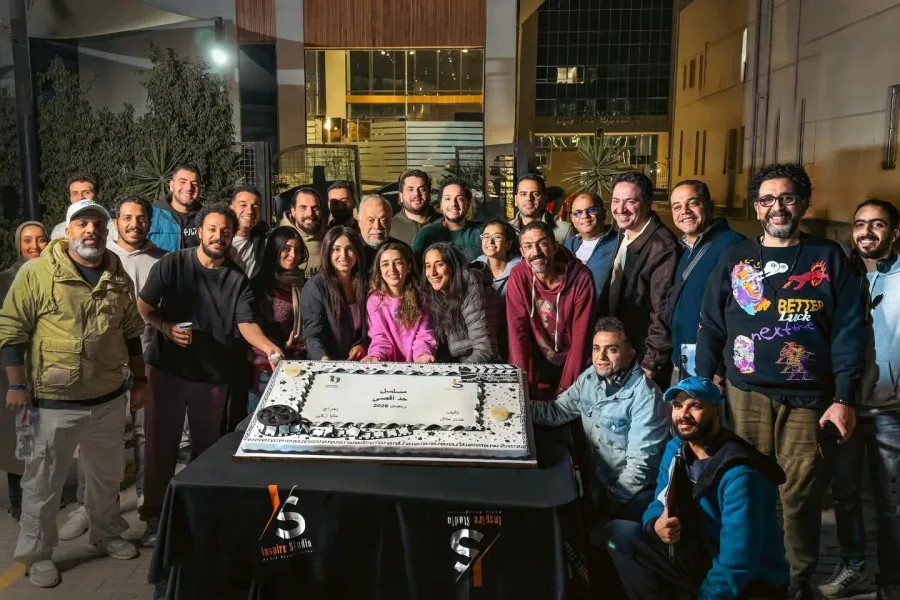 الاحتفال بانطلاق تصوير مسلسل حد أقصى- الصورة من حساب روجينا على فيسبوك