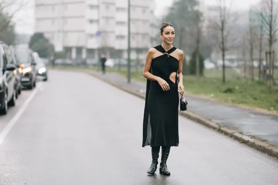 إطلالة ستريت ستايل من ميلانو- الصورة من Launchmetrics/Spotlight ©