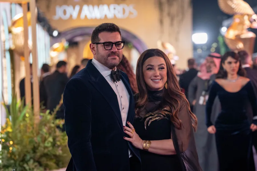 عمرو يوسف وزوجته كندة علوش - الصورة من هيئة الترفيه