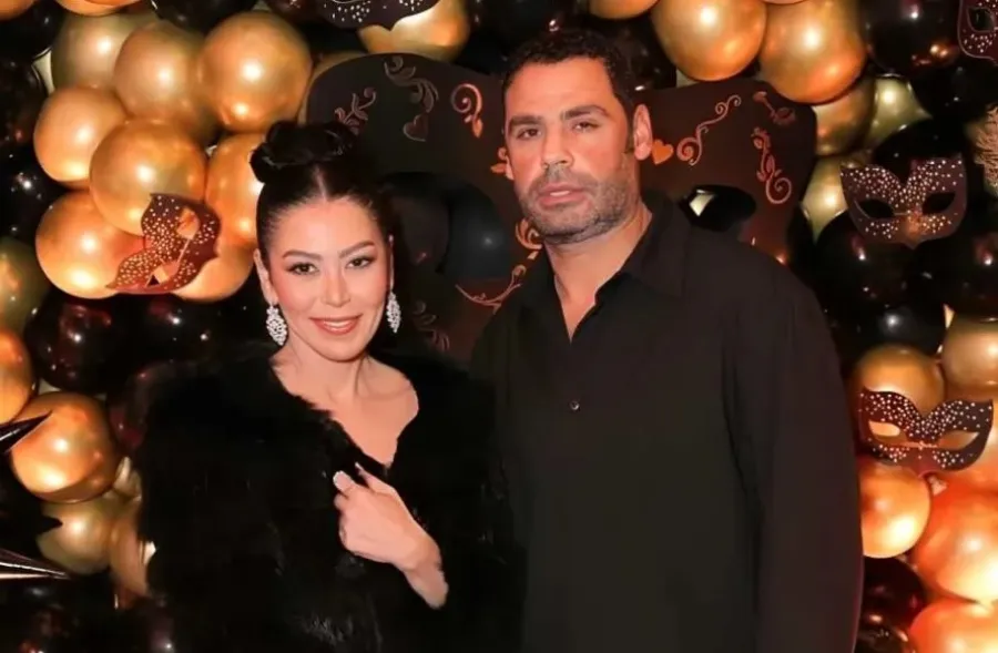 لقاء الخميسي وزوجها محمد عبد المنصف- الصورة من حسابها على إنستغرام