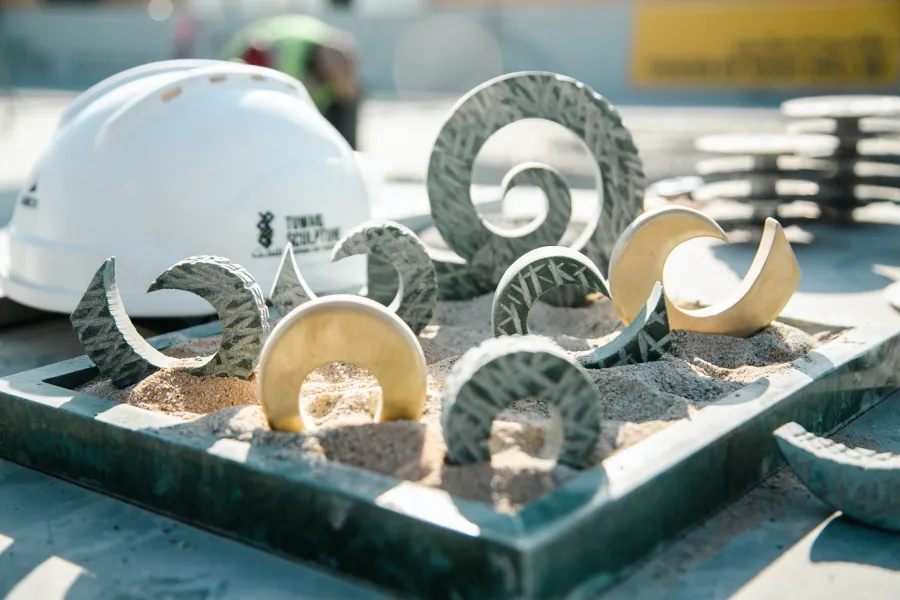 أحد أعمال ملتقى طويق للنحت في العاصمة الرياض. الصورة من الحساب الرسمي للرياض آرت على منصة x