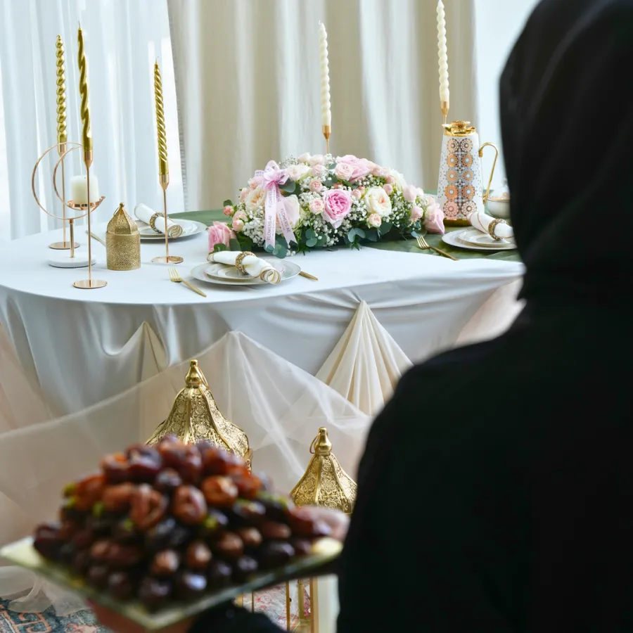 تزيين المنزل بالزهور في رمضان