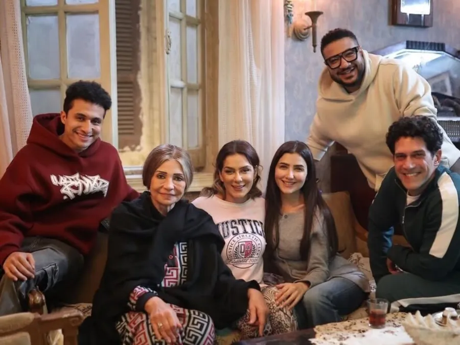 أسرة مسلسل الست موناليزا - الصورة من حساب المؤلف محمد سيد بشير