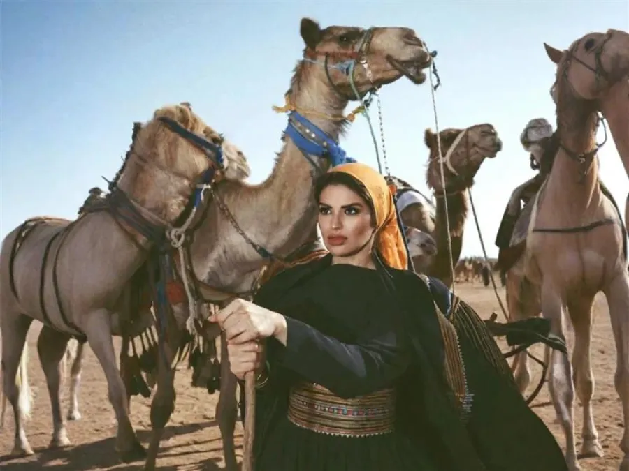 زي ليوم التأسيس السعودي من تصميم علياء السالمي- الصورة من المصممة 