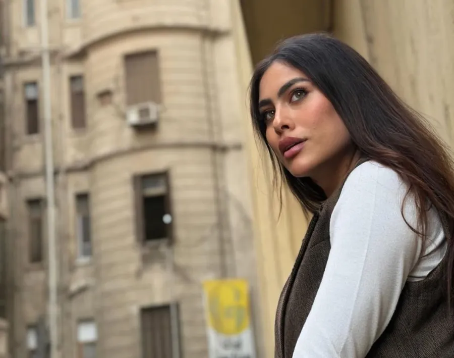 هاجر أحمد من كواليس مسلسل أب ولكن - الصورة من صفحتها على انستغرام